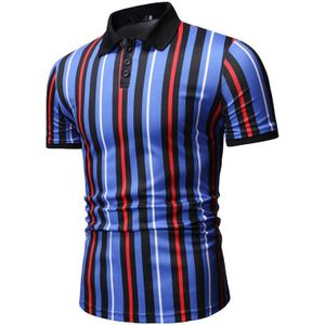 Mode Polo Shirt Zomer Business Casual Top Klassieke Contrasterende Kleur Gedrukt Polo Shirt