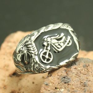 Retail Maat 8 Tot Maat 15 Heren Jongens 316L Rvs Cool Star Motorcycle Biker Rider Ring