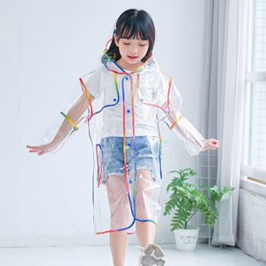 Yuding Kinderen Regenjas Kids Jongens Meisjes Baby Kleuterschool Regen Jas Poncho Hooded Wandelen Clear Waterdichte Transparante Regenjas