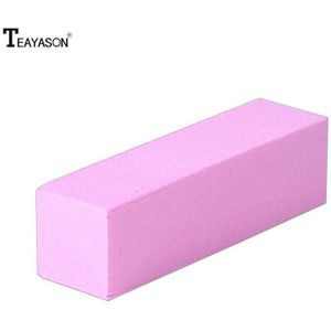 Teayason Roze Form Nail Buffers Bestand Voor Uv Gel Wit Buffer Schuren Spons Nagelvijl Buffer Blok Slijpen Polijsten tool