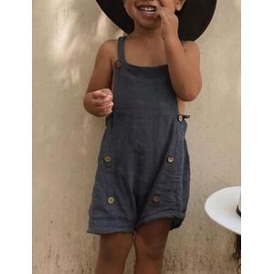 Zomer Baby Katoen Linnen Casual Overalls Een Stuk Baby Jongens Meisjes Riem Broek Baby Jumpsuit