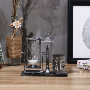 Retro Zandloper Iron Art Nachtlampje Tafellamp Ornament Timer Europese Stijl Decoratie Ambachten Home Decoratie