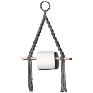 Katoenen Touw Gordijn Tiebacks En Wc-papier Dispenser - Boho Stijl Home Deco