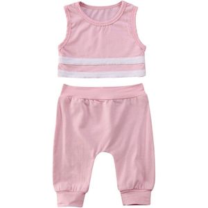 1-4Years Peuter Kid Baby Meisje Mouwloze Tops + Broek Outfits 2 stuks Set Sunsuit