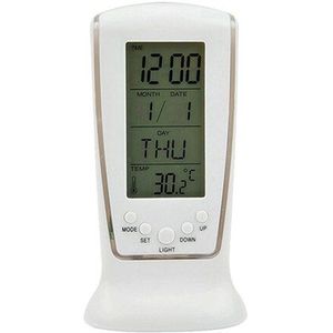 LED Digitale Wekker met Blauwe Achtergrondverlichting Elektronische Kalender Thermometer Home Decor