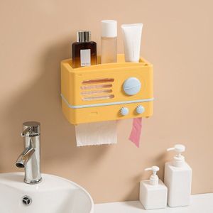 Oneup Waterdichte Tissue Box Multifunctionele Toiletrolhouder Wall Mounted Roll Houder Creatieve Opbergdoos Badkamer Accessoires