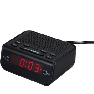 Digitale Fm Wekker Radio Met Dual Alarm Sleep Timer Led Rood Tijd Display Sz