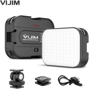 Vijim VL100C Mini Led Video Licht 6W CRI95 3200K-6500K Dimbare Met Triple Koude Schoen Gebouwd-In Oplaadbare 2000Mah Batterij