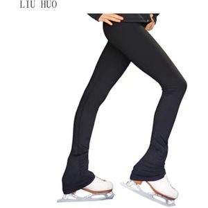 Figuur Schaatsen Broek Vrouwen Schaatsen Zwart Elastaan Fluwelen Hoge Elasticiteit Activewear Concurrentie Schaatsen Slijtage Thermische Warm