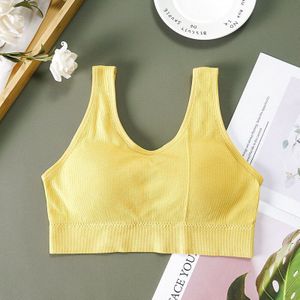 Chrleisure Tank Top Vrouwelijke Draadloze Verwijderbare Borst-Pad Vrouwen Tube Top U-Vormige Push Up Dames sport Ondergoed