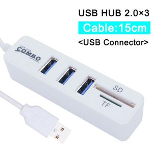 Usb Hub 3.0 2.0 Usb C Hub Multi Splitter Hoge Snelheid Tf Sd Kaartlezer 3/6 Poorten Hub Adapter Hab combo All In One Voor Pc Laptop