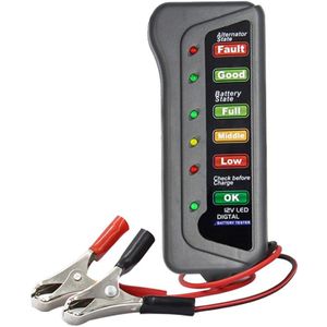 12V Auto Batterij Tester Digitale Dynamo Tester 6 Led Light Auto Display Auto Diagnostische Tool Bandenspanning Monitor sensor