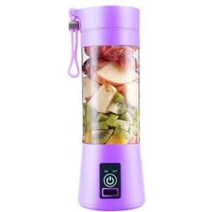 4 Bladen Draagbare Blender Elektrische Blender Usb Oplaadbare 380 Ml Juicer Cup Extractor Fruit Smoothie Maker Cup Fles En Cover
