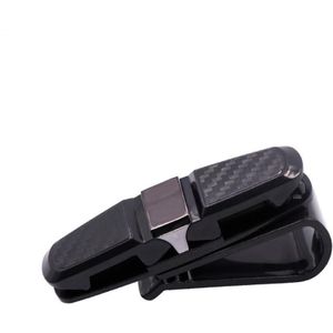 S-Type Carbon Solderen Auto Bril Clip Zonnebril Dubbele Clip Zonneklep Zonnebril Wetsvoorstel Houder Multifunctionele Auto Levert