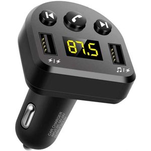 Bluetooth Fm Transmitter Car Kit Draadloze Modulator Handsfree Usb Flash Drive MP3 Speler 2 Poorten Usb Car Charger