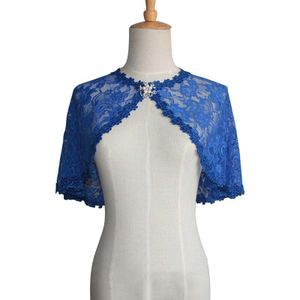 Elegante Lente Avond Wrap Kant Wedding Bolero Capes Vrouwen Jas Met Broche