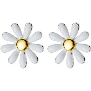 925 Sterling Zilver Daisy Bloemvorm Oorbellen Armband Ketting Sieraden Set Voor Vrouwen