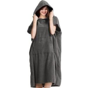 110*85Cm Microfiber Strand Veranderende Gewaad Poncho Met Capuchon Badhanddoek Badjas Voor Wetsuit Surfen Zwemmen