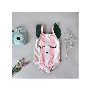 Trend Kind Een Stuk Cartoon Gestreepte Print Badmode Pasgeboren Baby Meisjes Badpak Summer Beachwear Kleding