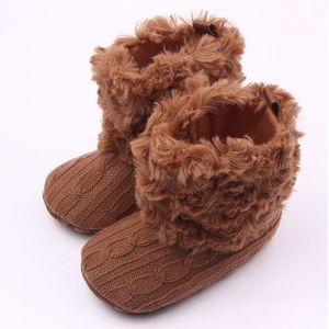 Pure Hand-gebreide Katoenen Baby Meisje Laarzen Warme Pluche Pasgeboren Baby Wieg Schoenen Lente Winter Baby Schoenen Comfortabele Rode sneeuw Booties