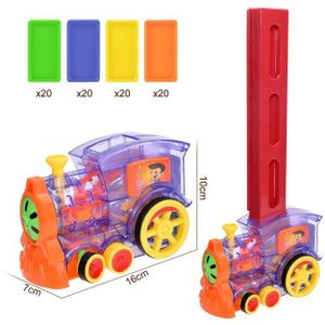 Trein Auto Set Kids Geluid Licht Automatische Leggen Baksteen Kleurrijke Domino Blokken Spel Speelgoed Set Cadeau Voor Jongens Meisjes
