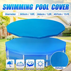 10/12/15 Ft Ronde Zwemmen Peuterbad Cover Waterdicht Stofdicht Outdoor Tuin Zwemmen Zwembad Uv-Slip Cover Met touw