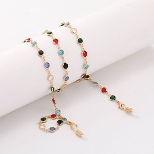 Teamer Kleurrijke Crystal Bead Lenzenvloeistof Houder Bril Ketting Vrouwen Eye Accessoires Brillen Bandjes Koord Zonnebril String