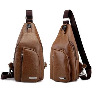 3 Kleuren Mannen Mode Crossbody Tas Jongen Casual Pu Lederen Messenger Bag Reizen Schoudertas Voor Mannen Usb Borst bandolera AA-13