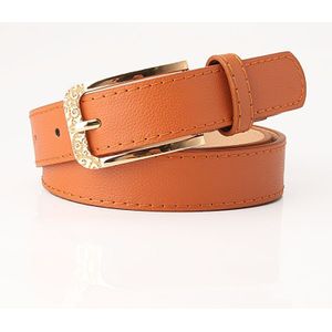 Unieke Carve Pu Riem Vrouwen Mode Gold Pin Gesp Riemen Vrouwelijke Jeans Jurk Dunne Brand Tailleband 2022