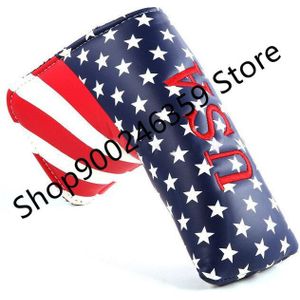 Golf Mid-Mallet Headcover Putter Cover Usa-Vlag Stijl Voor Center-As Of Side-As Putter club