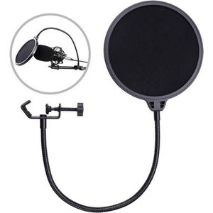 Professionele Microfoon Pop Filter Opname Duurzaam Double Layer Studio Klem Microfoon Voorruit Voor Spreken Studio Zingen