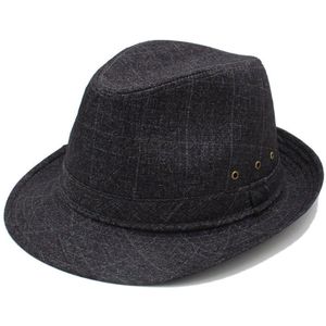 Mannen Fedora hoed met 4 Size 57 58 59 60 cm Big Size Gentleman Vader Strand Homburg Kerk Jazz Hoed vader A0064-XSJ