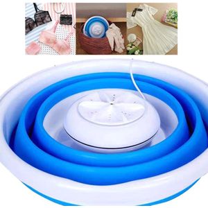 Opvouwbare Mini Wasmachine Roterende Ultrasone Turbines Washer Usb Opladen Wasserij Kleren Cleaner Voor Reizen