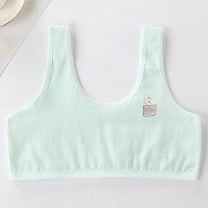 8-16years Tiener Meisjes Training Bh Puberteit Draadloze Elastische Beha Katoen Sport Tank Tops Ondergoed