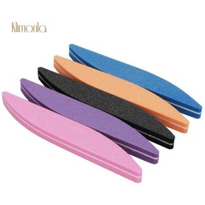 5Pcs Nail File 100/180 Dikke Spons Schuurpapier Nail Schuren Buffing Files Manicure Pedicure Gereedschap Mix Kleur