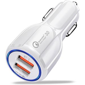 3.1A Draagbare Qualcomm Telefoon Snellader 2 Port Usb Car Charger Quick Charge 3.0 Autolader Dual Usb