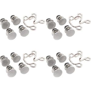 20Pcs Taille Gesp Extender Set Met Haak Verstelbare Jean Knop Metalen Duurzaam Herbruikbare Diy Tailleband Voor Broek Rokken Uitbreiding
