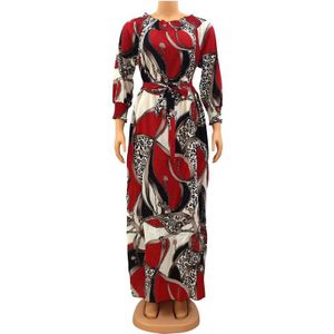 Elastische Schouder Luipaard Print Dames Kleding Sjerpen Uit De Schouder Bladerdeeg Mouw Afrikaanse Jurken Voor Vrouwen