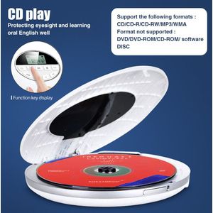 Muziek 3.5Mm Jack Draagbare Cd Speler Multifunctionele Ondersteuning Tf-kaart Auto Usb Aux Batterij Aangedreven Anti Skip Met Lcd display Kleine