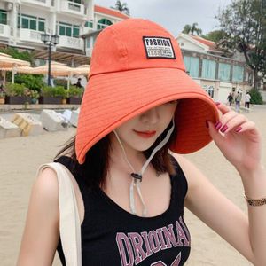 Anti-Uv Brede Rand Volledige Gezicht Zonnehoed Voor Vrouwen Zomer Panama Opvouwbare Emmer Hoed Grote Rand Koreaanse Strand zonnehoed