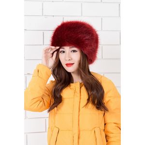 Modieuze Warme Mannen gemaakt Vossenbont Lederen Hoeden Zwart Rood Wit Meerdere Kleur Warm Winter Hoeden Voor Vrouwen