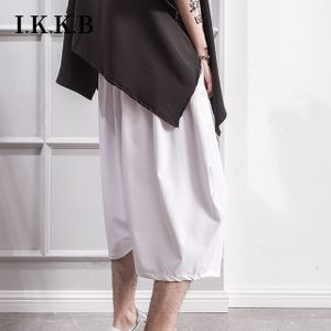 Mannen Broek Zomer Broek Broek Mannen Broek Laag Kruis Wijde Pijpen Broek Hip Hop Zwart Yamamoto Stijl