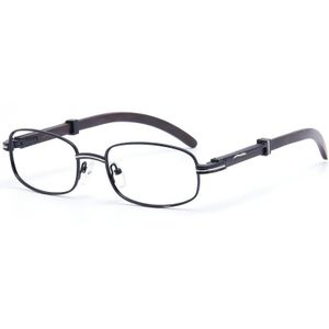 Hout En Aluminium Glazen Mannen Kleine Size Vierkante Optische Recept Brillen Frame Franse Ontwerpen Bril Vrouwen Eyewear