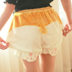 Leuke Corgi Butt Shorts Pyjama Shorts Harajuku Pluche Dikke En Dunne Twee Versies Slee Bodems Lades Pompoen B81801