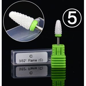 Yzwle High-End Keramische Nail Boor Nail File 3/32 "Cutter Voor Elektrische Manicure Machine Nail Art Tool nail Boor Accessoire