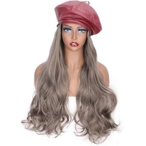 Elegante Muses Golvend Haar Extensions Met Zwart Navy Cap Met Haar Detachablesynthetic Haar Integreren Cap Met Haar Voor Girl Party