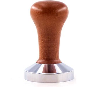 Espresso Koffie Tamper Flat Base Rimpel Natuurlijke Kleur Koffie Sabotage Machine Drukt Flat Base Barista Accessoires 51 Mm/58mm