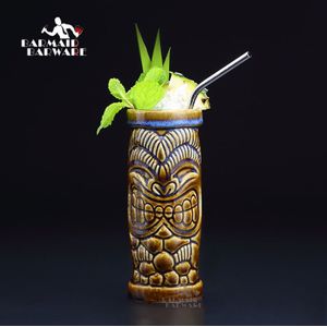 390 Ml Hawaii Keramische Tiki Mok Creatieve Porselein Bier Wijn Mok Cup Pasen Islander Bar Gereedschap