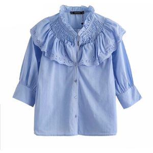 H. Sa Vrouwen Elastische Blouse En Tops Lange Mouw Zwart Wit Slim Drap Casual Tops Slim Vrouwelijke Streetwear Flare Mouw Blusas