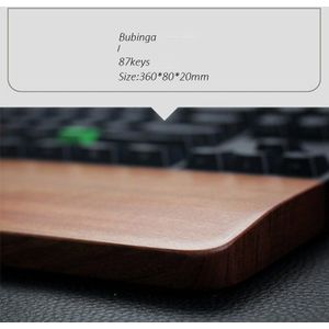 Kashcy Effen Houten Bubinga Palm Rest Voor Ergonomische Gaming Mechanische Toetsenbord Polssteun Pad, 60 87 104 108 Toetsen